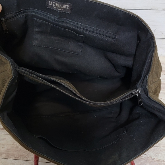 MZ Wallace quilted brown and pink satchel handbag - Picture 15 of 15